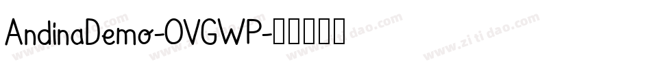 AndinaDemo-OVGWP字体转换
