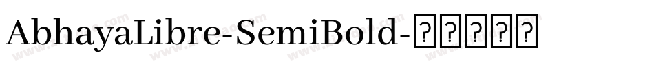 AbhayaLibre-SemiBold字体转换