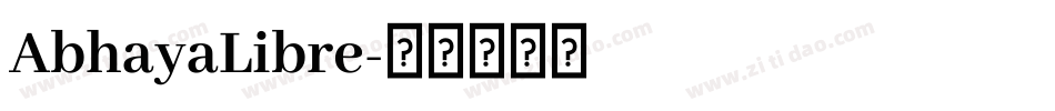 AbhayaLibre字体转换