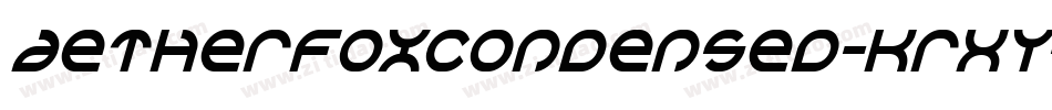 AetherfoxCondensed-KrXy字体转换