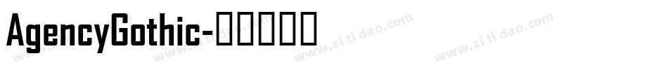 AgencyGothic字体转换