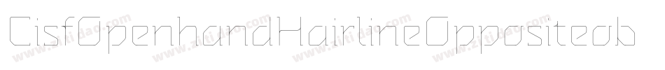 CisfOpenhandHairlineOppositeoblique-YBXO字体转换
