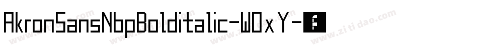 AkronSansNbpBolditalic-WOxY字体转换