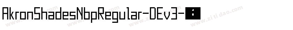 AkronShadesNbpRegular-DEv3字体转换