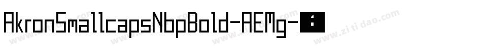 AkronSmallcapsNbpBold-AEMg字体转换