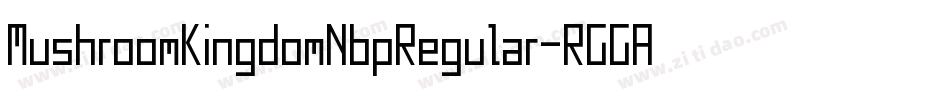 MushroomKingdomNbpRegular-RGGA字体转换