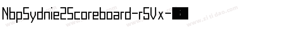 NbpSydnie2Scoreboard-r5Vx字体转换