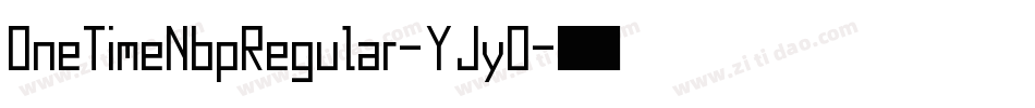 OneTimeNbpRegular-YJyO字体转换