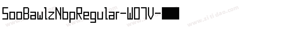 SooBawlzNbpRegular-WO7V字体转换