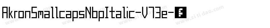AkronSmallcapsNbpItalic-V73e字体转换