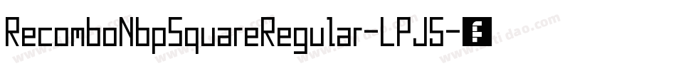 RecomboNbpSquareRegular-LPJ5字体转换