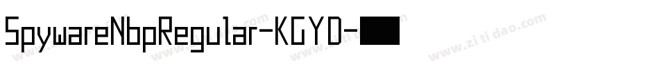 SpywareNbpRegular-KGYD字体转换