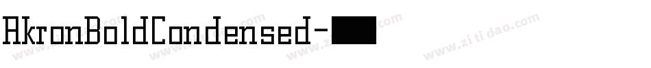 AkronBoldCondensed字体转换