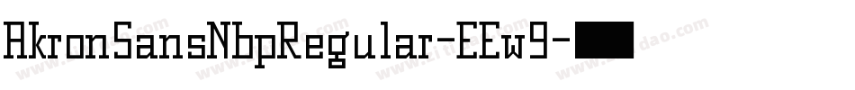 AkronSansNbpRegular-EEw9字体转换