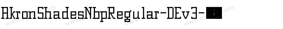 AkronShadesNbpRegular-DEv3字体转换