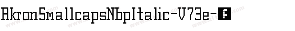 AkronSmallcapsNbpItalic-V73e字体转换