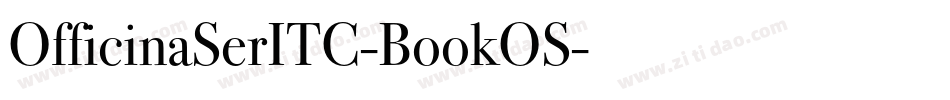 OfficinaSerITC-BookOS字体转换