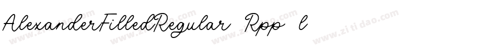 AlexanderFilledRegular-Rpp1l字体转换