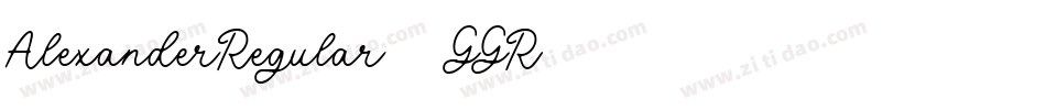 AlexanderRegular-1GGR4字体转换