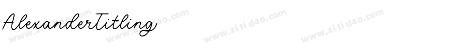 AlexanderTitling字体转换