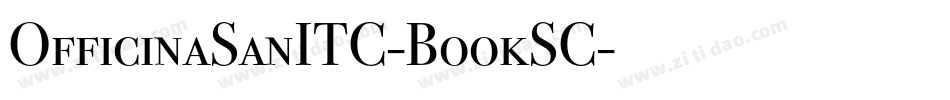 OfficinaSanITC-BookSC字体转换