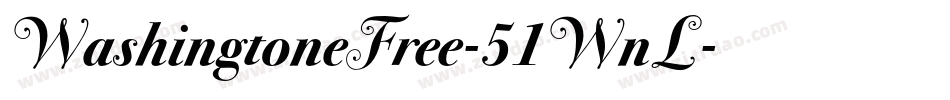WashingtoneFree-51WnL字体转换