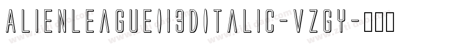 AlienLeagueIi3DItalic-vzGy字体转换