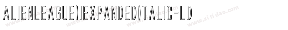 AlienLeagueIiExpandedItalic-LdGG字体转换