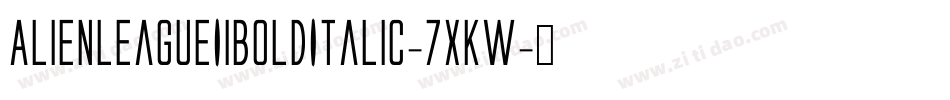 AlienLeagueIiBoldItalic-7xKw字体转换