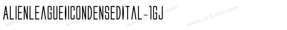 AlienLeagueIiCondensedItal-1gJe字体转换