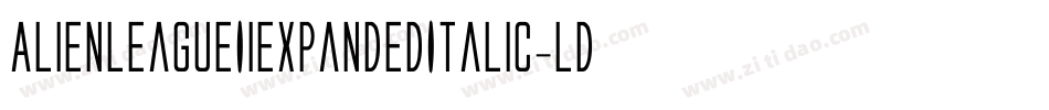 AlienLeagueIiExpandedItalic-LdGG字体转换