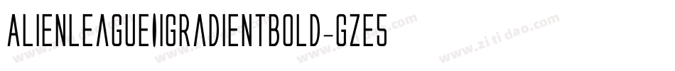 AlienLeagueIiGradientBold-gze5字体转换