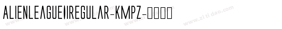 AlienLeagueIiRegular-KmpZ字体转换