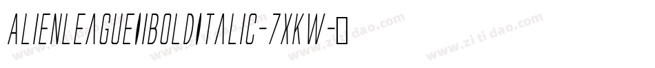 AlienLeagueIiBoldItalic-7xKw字体转换