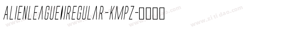 AlienLeagueIiRegular-KmpZ字体转换