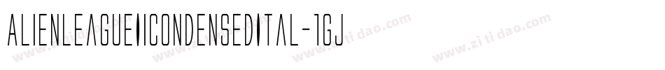 AlienLeagueIiCondensedItal-1gJe字体转换