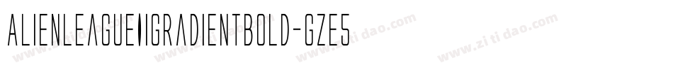 AlienLeagueIiGradientBold-gze5字体转换