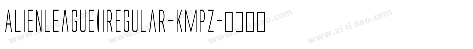 AlienLeagueIiRegular-KmpZ字体转换