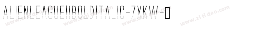AlienLeagueIiBoldItalic-7xKw字体转换