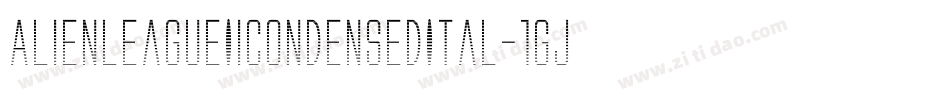 AlienLeagueIiCondensedItal-1gJe字体转换