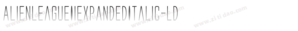 AlienLeagueIiExpandedItalic-LdGG字体转换