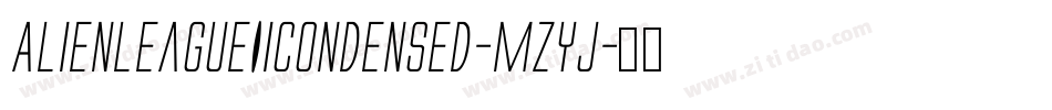 AlienLeagueIiCondensed-mzyj字体转换