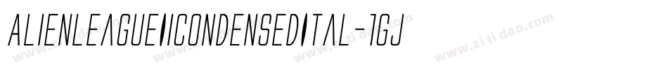 AlienLeagueIiCondensedItal-1gJe字体转换