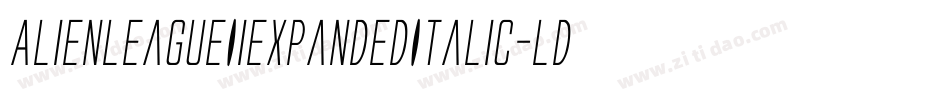 AlienLeagueIiExpandedItalic-LdGG字体转换