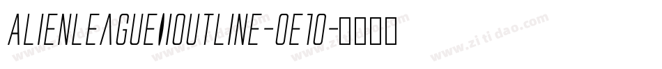 AlienLeagueIiOutline-0e1o字体转换