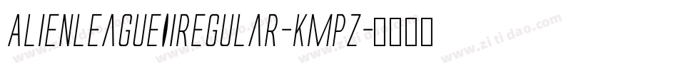 AlienLeagueIiRegular-KmpZ字体转换