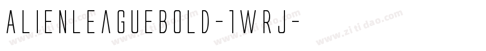 AlienLeagueBold-1WRj字体转换