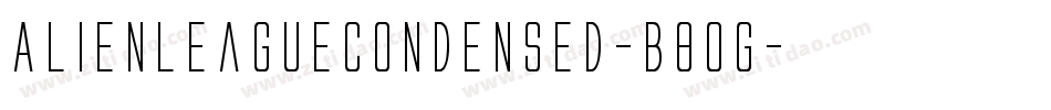AlienLeagueCondensed-B8OG字体转换