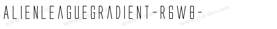 AlienLeagueGradient-r6W8字体转换