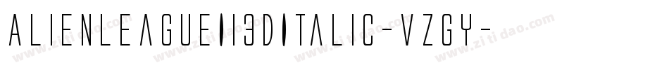 AlienLeagueIi3DItalic-vzGy字体转换